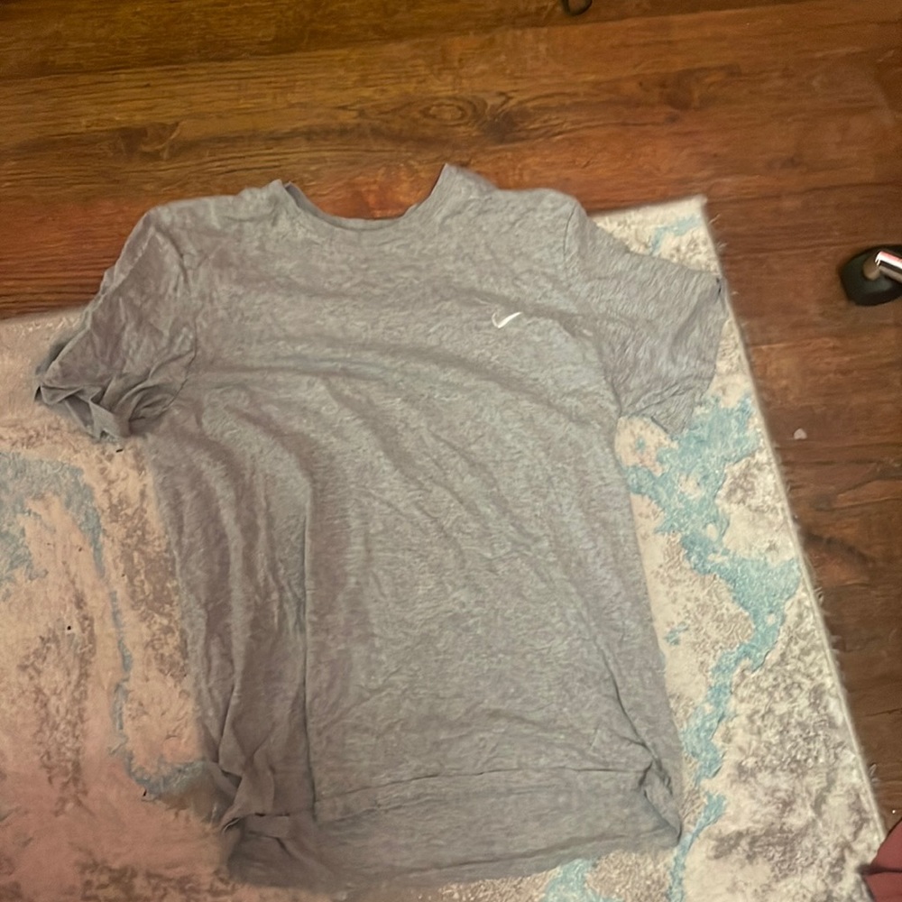 Grey, short sleeved shirt